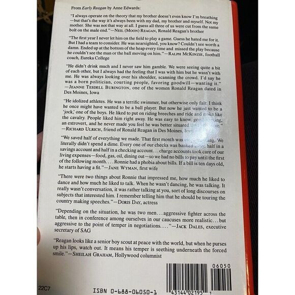 Early Reagan Hardcover Book by Anne Edwards History American Presidents 1st Edit - Picture 5 of 5